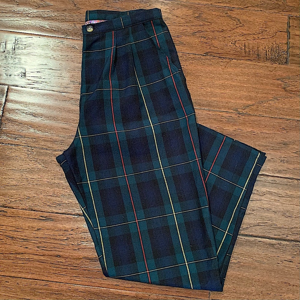 Urban Outfitters Urban Renewal High Rise Plaid Pants